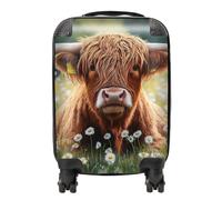 Warren Reed Highland Cow and Daisies Suitcase - Mini Cabin