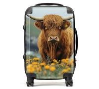 Warren Reed - Designer Highland Cow By The Coast Suitcase Cabin, Multi