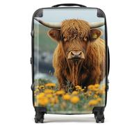 Warren Reed - Designer Highland Cow By The Coast Suitcase Medium, Multi