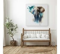 Warren Reed Majestic Elephant Splashart Canvas - Medium 16" x 16"