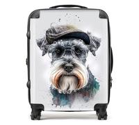 Warren Reed - Designer Miniature Schnauzer Dog Splashart Suitcase Large, Multi