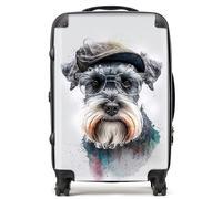 Warren Reed - Designer Miniature Schnauzer Dog Splashart Suitcase Medium, Multi