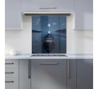 Warren Reed - Designer Moonlit Serenity On Quiet Waters Kitchen Splashback W600Mm X H650Mm, Multi