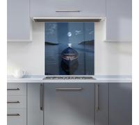 Warren Reed Moonlit Serenity on Quiet Waters Kitchen Splashback - W700mm x H650mm