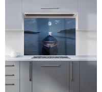 Warren Reed Moonlit Serenity on Quiet Waters Kitchen Splashback - W900mm x H650mm