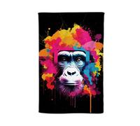 Warren Reed Multi Coloured Monkey Face Tea Towel