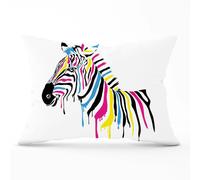 Warren Reed Multi Coloured Zebra Cushions - 33cm x 48cm