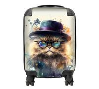 Persian Cat Splashart Suitcase Warren Reed - Designer Multi Mini Cabin