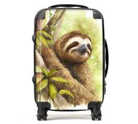 Warren Reed - Designer Sloth Watercolour Suitcase Cabin, Multi