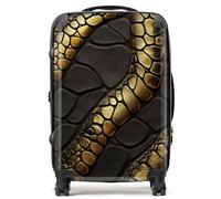 Warren Reed Snakeskin Print Effect Suitcase - Medium