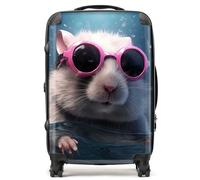 Warren Reed - Designer Splashart Doormouse With Pink Glasses Suitcase Medium, Multi