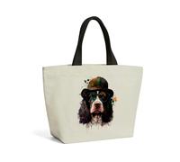 Springer Spaniel Dog With Glasses Splashart Beach Shopper Tote Bag Warren Reed - Designer Multi One Size
