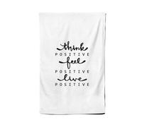 Warren Reed Think Positive, Feel Positive, Live Positive Tea Towel