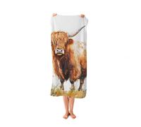 Warren Reed Watercolour Highland Cow Beach Towel