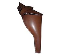 warreplica British .455 Webley Revolver Leather Holster - Brown Color - Authentic WWI & WWII Military Sidearm Case Reproduction for Webley MK VI Service Revolver - Historical Reenactment Field Gear