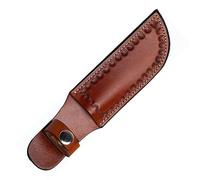 Warreplica Genuine Leather Case Handmade Real Leather Knife Sheaths with Belt Loop Pocket Knife Holder for Belt 4.7" Blade Fits Knife Holster