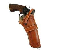 Warreplica Leather Holster Western Cowboy Revolver Pistol Heritage Rough Rider Universal FIT Gun Cover .22 .32 .45 (Right Hand)- Reproduction (Pin Wheel Tan)