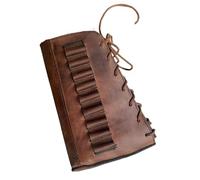 Warreplica Leather Rifle Buttstock Shell Holder - Cheek Rest Pad with 8-Round Cartridge Carrier for .30-06, .30-30, .223, .308- Reproduction (Brown, Right Hand(.308 .45-70 .30-06))
