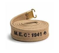 warreplica WWII British Lee Enfield No. 1 Mk III & No. 4 Mk I Rifle Sling-Authentic Reproductions Khaki Cotton Canvas Webbing-WWII UK Military Spec Enfield Sling - Heavy Duty Adjustable 44-Inch Strap