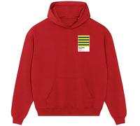 Warrington Wolves Classic Rugby League Shirt Colours Frame Men's Hoodie - Red / 2XL