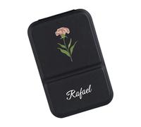 WARRIOO Folding Cosmetic Mirrored Compact Size Adjustable Stand PU Leather Travel Portable Handheld Mirrored For Detailed Beauty Stylish Compact Cosmetic, Black, Mass Beauty