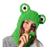 WARRIOO Knitting Hat, Cat Ear Hat Devil Photo Props New Year Thick Halloween Hat Adults Kids Knitted Chenille Yarn