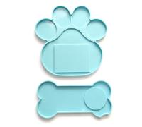 WARRIOO Memorial Pet Tombstone Mold Dog Bone Paw Shape Epoxy Resin Casting Silicone, Size: approx.20x10cm/7.87x3.94in, Silicone, No Gemstone