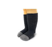 Warrior Alpaca Socks - Baby Alpaca Dye-Free Baby Color Block SocksNEW - Grey - 12-24 Months