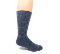 WARRIOR ALPACA SOCKS - Ribbed Casual Everyday Alpaca Wool Crew Socks For Men And Women, Denim, X-Large