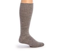 WARRIOR ALPACA SOCKS - Ribbed Casual Everyday Alpaca Wool Crew Socks For Men And Women, Smoke, Large