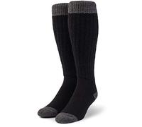 Warrior Alpaca Socks - Unisex Colorblock Long John Alpaca Wool Socks - black - Medium