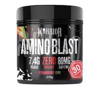Warrior Amino Blast 270g - BCAA Powder - Branched Chain Amino Acids Supplement, Intra Workout & Recovery, Energy Drink - 30 Servings (Strawberry Kiwi)