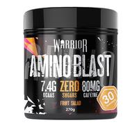 Warrior Amino Blast 270g - BCAA Powder - Branched Chain Amino Acids Supplement, Intra Workout & Recovery, Energy Drink - 30 Servings (Fruit Salad)