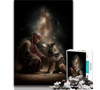 Warrior And Wolf JigsawPuzzle 1000 Pieces for Teenagers,Challenging To Complete But Fun And Humorous Birthday Present,Gifts,Wall Art (38x26cm)