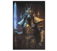 Warrior Anubis Wooden Puzzle 1000 Pieces, Puzzles for Adults, Impossible Puzzle, Children's Tile Game 78 x 53 cm