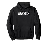 Warrior Brain Tumor Awareness Gray Ribbon Pullover Hoodie