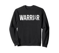 Warrior Brain Tumor Awareness Gray Ribbon Sweatshirt