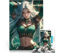 Warrior Cat Girl1000 Piece Puzzle For Adults Help the brain exercise addictive toys to cultivate patience Birthday Gifts 38x26cm