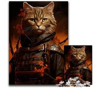 Warrior Cat Painting JigsawPuzzle 1000 Pieces for Adults Challenging Puzzles DIY Decoration Brain Challenge for Adult Family 1000 PCS(38x26cm)