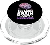 Warrior Chiari Malformation Awareness Purple Ribbon Fighter PopSockets PopGrip for MagSafe