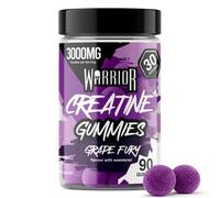 Warrior Creatine Gummies 90 Gummies - 1000mg Each - 30 Day Supply - High Strength Creatine Monohydrate Gummies - Vegan, Sugar Free Chewable Su