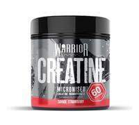 Warrior Creatine Monohydrate Powder 300g (60 Servings) - Pure Micronised Creatine Powder Supplement for Men & Women, Pre & Post Workout Strength, Muscle Growth & Recovery, Vegan - Savage Strawberry