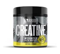 Warrior Creatine Monohydrate Powder 300g - Micronised - Proven to Improve Physical Performance and Recovery, 5g Servings (Lightning Lemonade)