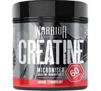Warrior Creatine Monohydrate Powder 300g (90 Servings) - Pure Micronised Creatine Powder Supplement for Men & Women, Pre & Post Workout Strength, Muscle Growth & Recovery, Vegan - Savage Strawberry