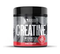 Warrior Creatine Monohydrate Powder 300g Micronised Easy Mixing and Consumption 100% Pure Creatine Proven to Improve Physical Performance 60 x 5g