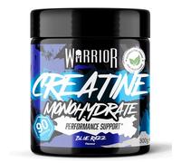 Warrior Flavoured Creatine Monohydrate Powder 300g (100 Servings) - Creatine Powder Drink, Creatine for Performance, Strength & Recovery (Not Creatine Gummies or Tablets) - Blue Razz