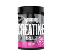 Warrior Creatine Monohydrate Powder 500g - Micronised for Easy Mixing and Consumption - Proven to Improve Physical Performance/Recovery, 5g Servings (Blazin' Berry)