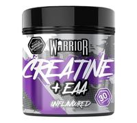 Warrior Creatine Monohydrate Plus EAA - 30 Servings Muscle Recovery & Support Formula with Performance Supplement Essential Amino Acid Powder Pre and Post Workout 270g Unflavoured