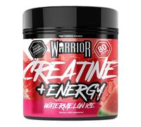 Warrior Creatine Monohydrate Powder + Energy 360g - Formulated as a Pre Workout to Fuel Performance and Support Muscle Recovery - Contains Caffeine & Vitamins - 80 Servings (Watermelon Ice)