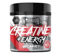 Warrior Creatine Monohydrate Powder + Energy 360g - Formulated as a Pre Workout to Fuel Performance and Support Muscle Recovery - Contains Caffeine & Vitamins - 80 Servings (Unflavoured)